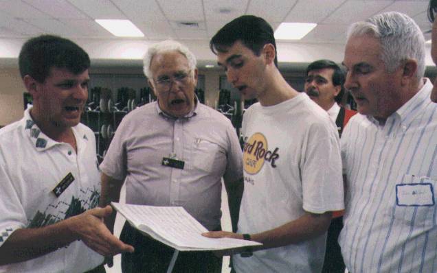 Here are two of our members sing with two guests.